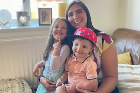 TWFRS Dannielle and her children at home