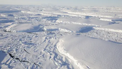 BBC aerial view of ice