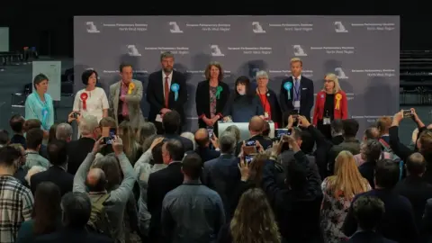 PA Euro elections count for the North West constituency