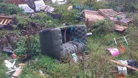 Karen Blanchfield Fly-tipped rubbish