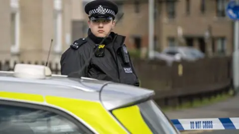 Getty Images Police after knife crime