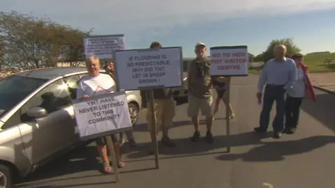 A protest held over the plans