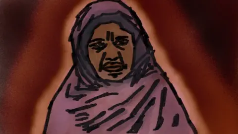 BBC Illustration of Khadiza Begum’s portrait