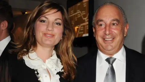 Dave M. Benett/Getty Karren Brady, Sir Philip Green attend The Evening Standard Influentials Party to celebrate the 1,000 most influential people in London at Altitude 360 on November 16, 2010