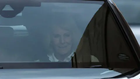 Reuters Queen Camilla in a car