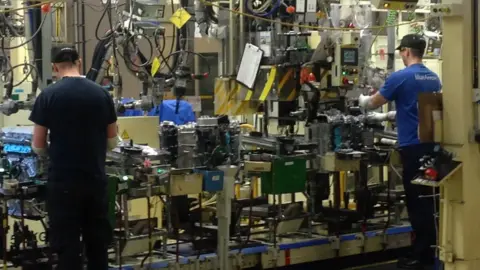 BBC Toyota workers at its Deeside factory