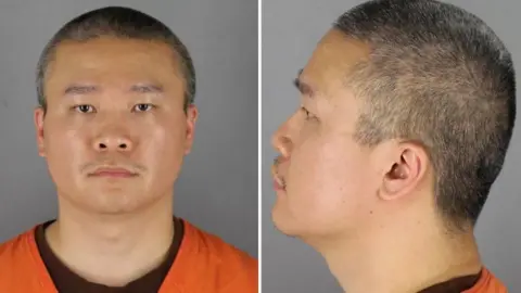 Former Minnesota police officer Tou Thao poses in a combination of booking photographs at Hennepin County Jail in Minneapolis, Minnesota, U.S. June 3, 2020.