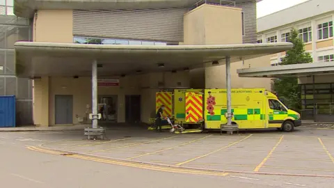 Ambulance outside hospital