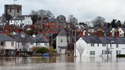Getty Images St Asaph devastated by floods in 2012