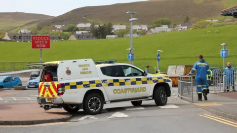 Coastguard at Scalloway Primary School