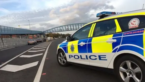 Sussex Police Police on the A24