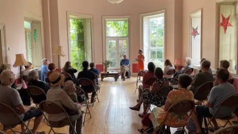 David Hodgson Ken Worpole giving a talk