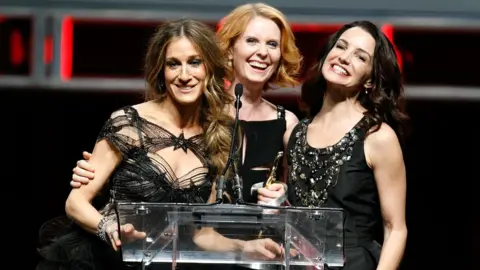 Getty Images Sarah Jessica Parker, Cynthia Nixon and Kristin Davis