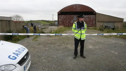 Pacemaker Gardaí at the barn near Oram where Paul Quinn was murdered