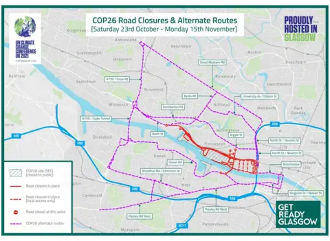 COP26 How are road closures affecting Glasgow