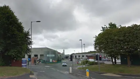 Google The entrance to the Household Waste Recycling Centre in Sharston, south Manchester