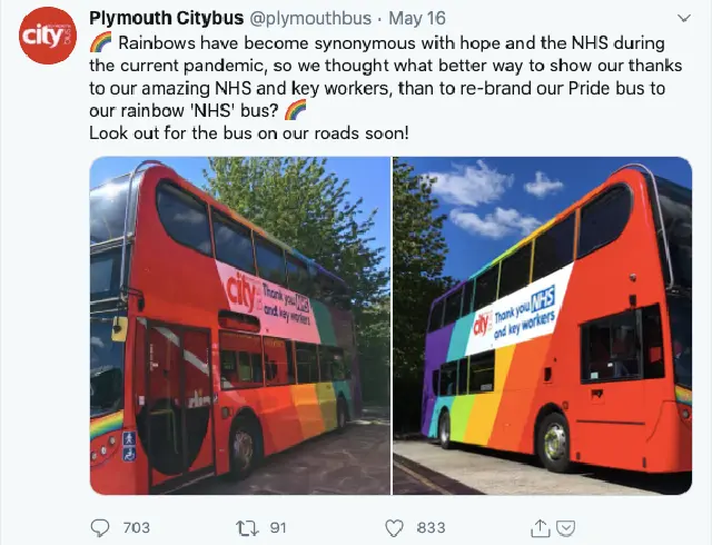 Tweet from Plymouth Citybus