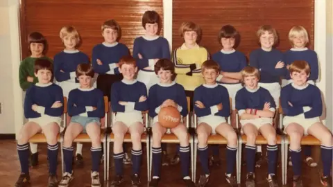 Excalibur Primary School Team of 1979/80 at Excalibur Primary School, in Alsager.