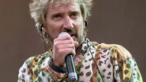 PA Rod Stewart performing during the Songs and Visions concert at Wembley Stadium