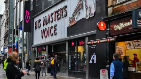 Getty Images Oxford St, London HMV shop