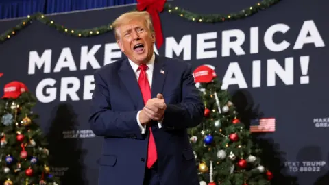 Reuters Donald Trump campaign rally, Iowa: Republican presidential candidate and former U.S. President Donald Trump attends a campaign event in Waterloo, Iowa, U.S. December 19, 2023