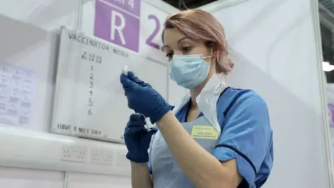 Getty Images The vaccination centre moved to the SSE Hydro in April following the closure of NHS Louisa Jordan at the SEC