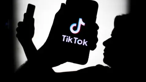 Getty Images TikTok logo on a phone