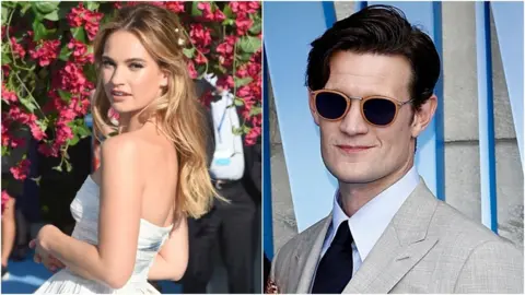 Getty Images Lily James and Matt Smith