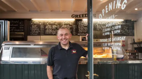 Ian Shoemark Ian Shoemark at his fish and chip shop