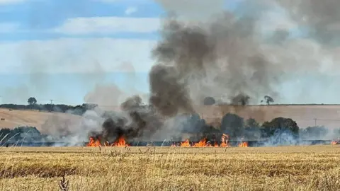 Crop fire