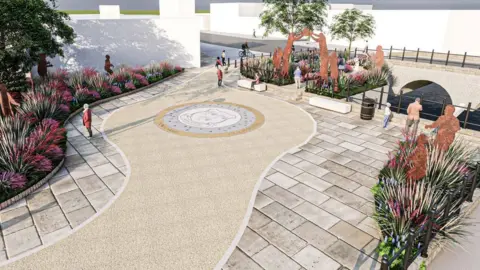 Guy Taylor Associates Plans for garden and sculptures