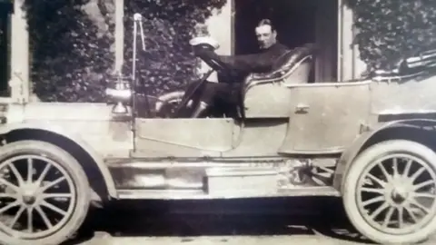 North Yorkshire Police Chief constable's car and driver in 1907