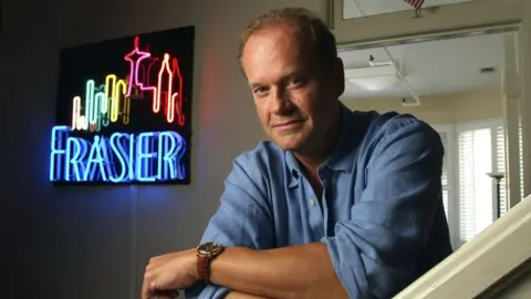 Getty Images Kelsey Grammar, famous for his role as Frasier photographed June 9, 2005 in the Lucy Bungalow, his office on the Paramount Studios lot, Los Angeles, California