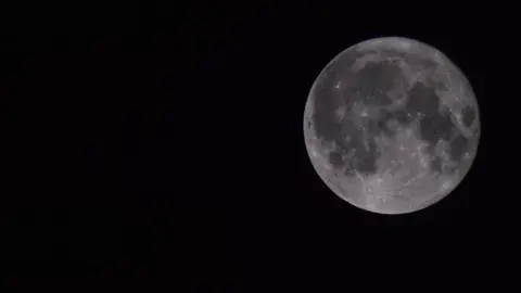 Carl Harlott A still shot of the grey supermoon