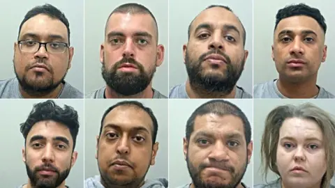 Lancashire Police Top row left to right: Abubakr Satia, Anthony Ennis, Ayaz Hussain, Feroz Suleman. Bottom row: Kashif Manzoor, Uthman Satia, Zamir Raja and Judy Chapman