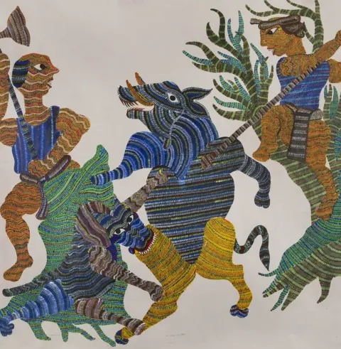 Museum of Art and Photography Annihilation of Sanbarah (The Annihilation of the Boar: An Anecdote from the Gond Epic),