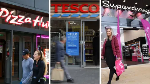 Getty Images Pizza Hut, Tesco and Superdrug