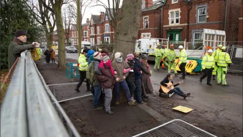 Pixelwitch Treehuggers on Meersbrook Park Rd, Monday 22 January 2018