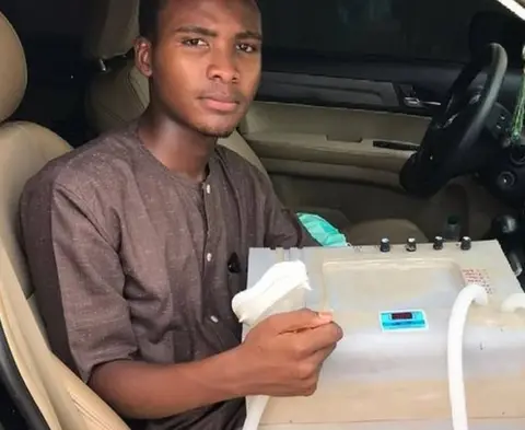 Instagram / Usman Dalhatu Usman Dalhatu carri ventilator wey im build