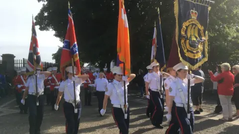 BBC Apprentice Boys marching in Londonderry