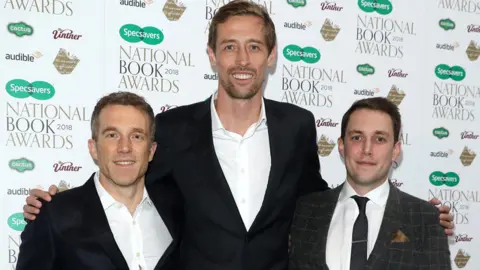 Getty Images Tom Fordyce, Peter Crouch and Chris Stark