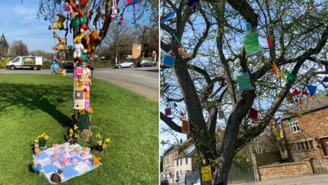 Finedon yarn bombing 2021