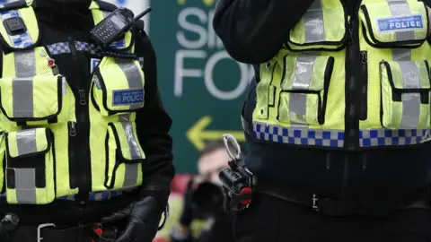 PA British Transport Police offciers