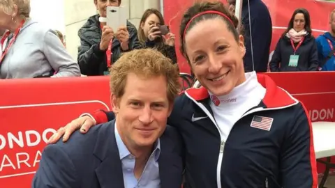 Deborah McFadden Tatyana McFadden with Prince Harry