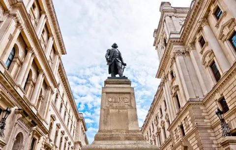 Getty Images Lord Clive statue outside the Foreign Office