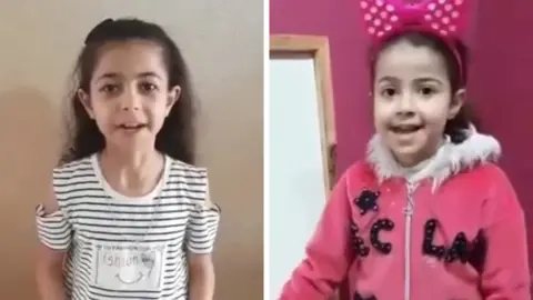 Al-Kawlak family/DCIP/NRC Nine-year-old Yara (left) and five-year-old Rula (right)