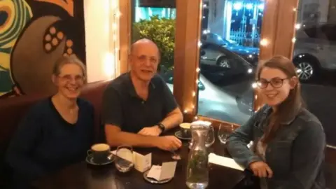 Family photograph Margaret and Robert Abrahart with Natasha