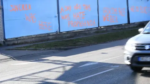 Getty Images Billboards in Budapest on 12 March