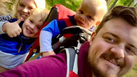 Teleri Mair Jones Huw Gethin Jones with wife, Dr Teleri Jones and their two sons