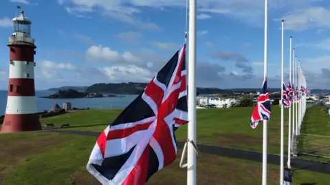 A photo of the flags